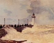 克劳德 莫奈 : The Jetty at Le Havre